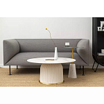 Кофейный столик с круглой столешницей на белом мраморном основании Original Foundation варинант исполнения - 2 | Loft Concept в Барнауле