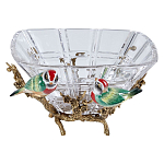 Чаша квадратная из прозрачного стекла с фигурками разноцветных птиц Eden Garden варинант исполнения - 1 | Loft Concept в Барнауле