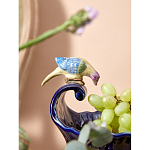 Чаша темно-синего цвета из фарфора с разноцветной птичкой Eden Garden porcelain and bronze варинант исполнения - 15 | Loft Concept в Барнауле