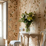 Обои ручная роспись Gustavian Tree of Life Special Colourway on Edo custom white painted silk варинант исполнения - 1 | Loft Concept в Барнауле