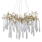 Люстра подвесная с прозрачными подвесками в форме капель Droplet Chandelier варинант исполнения - 1 | Loft Concept в Барнауле