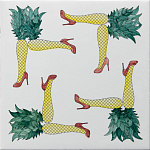 Плитка дизайнерская с рисунком Пина Колада варинант исполнения - 2 | Loft Concept в Барнауле