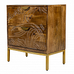 Прикроватная тумба с фактурным фасадом Termite варинант исполнения - 3 | Loft Concept в Барнауле