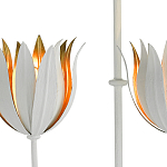 Люстра белая прямоугольная с абажурами в виде цветков тюльпана White Tulips варинант исполнения - 1 | Loft Concept в Барнауле