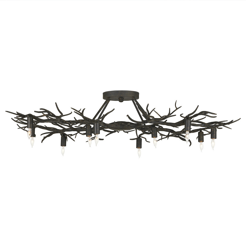 Потолочная люстра круглая в виде веток Branched Tree Chandeliers Темная бронза винтаж Потолочная люстра круглая в виде веток Branched Tree Chandeliers Темная бронза винтаж в Барнауле | Loft Concept
