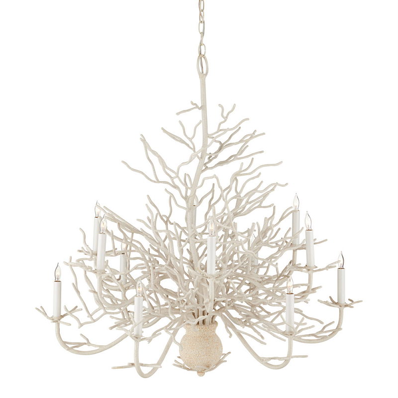 Люстра с декором в виде кораллов Coral Decor Белый Люстра с декором в виде кораллов Coral Decor Белый в Барнауле | Loft Concept
