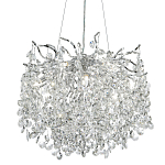 Люстра с хрустальными подвесками на металлических ветках Fairytree Light Silver Chandelier 10 варинант исполнения - 1 | Loft Concept в Барнауле