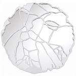 Зеркало кругле в декоративной раме белого цвета White Ratio варинант исполнения - 1 | Loft Concept в Барнауле