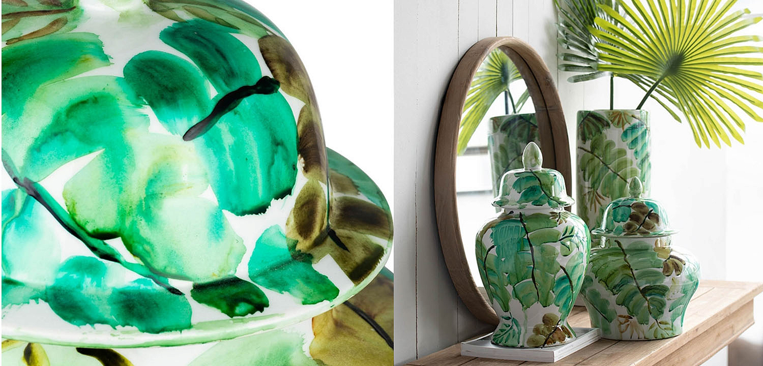 Ваза Vase Green Leaves II Ваза Vase Green Leaves II - Loft-Concept в Барнауле
