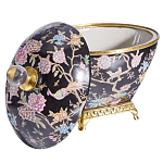 Шкатулка черного цвета с цветочной росписью Eden Garden варинант исполнения - 2 | Loft Concept в Барнауле