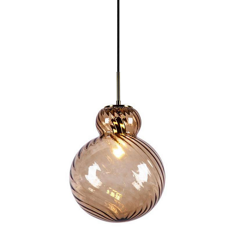 Подвесной светильник Amber RIBBED BASE Янтарный в Барнауле | Loft Concept 