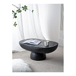 Столик кофейный черного цвета с овальной столешницей и круглым основанием Black Dalmen Table варинант исполнения - 3 | Loft Concept в Барнауле