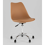 Офисный стул на металлическом основании EGGERY Brown пластик варинант исполнения - 1 | Loft Concept в Барнауле