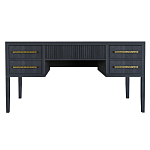 Большой Рабочий стол Primo с 5 выдвижными ящиками Черный дуб варинант исполнения - 9 | Loft Concept в Барнауле