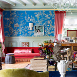 Обои ручная роспись Houghton Canton Blue варинант исполнения - 4 | Loft Concept в Барнауле