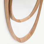 Ассиметричное зеркало в дубовой раме Infinity Symbol варинант исполнения - 3 | Loft Concept в Барнауле