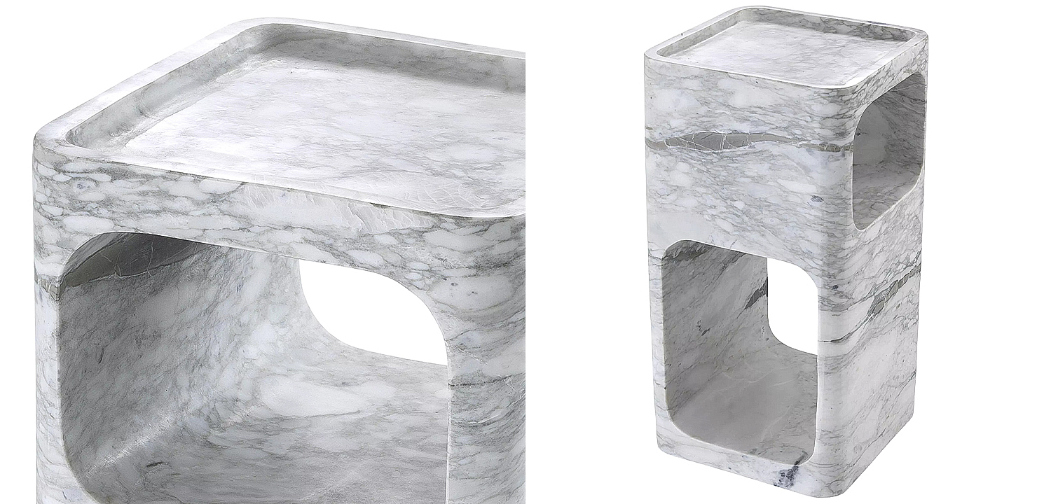 Приставной стол Eichholtz Side Table Adler Marble Приставной стол Eichholtz Side Table Adler Marble - Loft-Concept в Барнауле