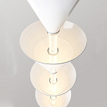 Подвесной светильник светодиодный в виде ряда белых металлических конусов  Herringbone варинант исполнения - 5 | Loft Concept в Барнауле