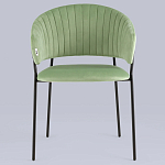 Стул в велюре фисташкового цвета Horizon варинант исполнения - 3 | Loft Concept в Барнауле
