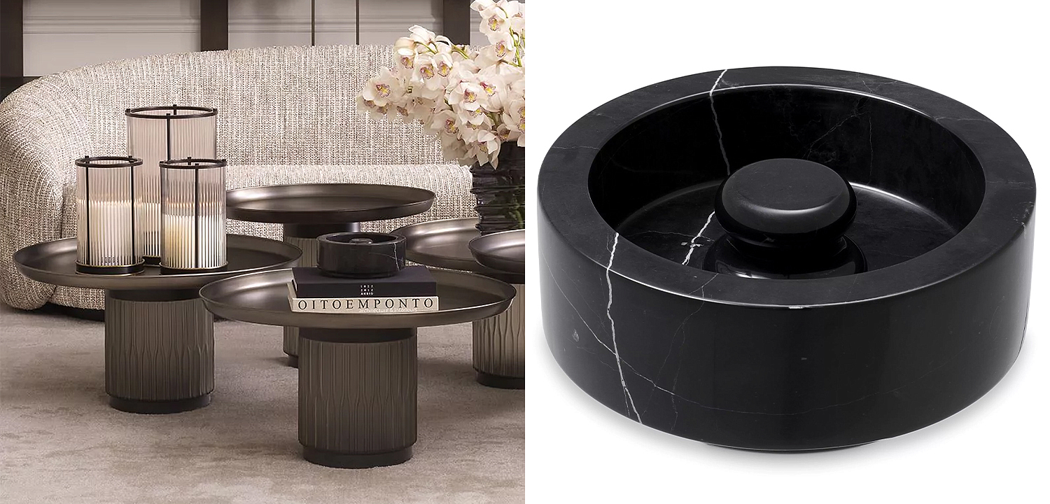 Пепельница Eichholtz Ashtray Poulsen Black Пепельница Eichholtz Ashtray Poulsen Black - Loft-Concept в Барнауле