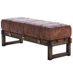 Банкетка Duncan винтажная коричневая кожа варинант исполнения - 3 | Loft Concept в Барнауле