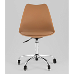 Офисный стул на металлическом основании EGGERY Brown пластик варинант исполнения - 5 | Loft Concept в Барнауле