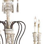 Люстра с состаренными резными элементами Graceful Profile варинант исполнения - 1 | Loft Concept в Барнауле