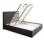 Кровать серая с подъемным механизмом Adelaide варинант исполнения - 2 | Loft Concept в Барнауле