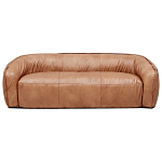 Трехместный диван с кожаной обивкой коричневый Coste Leather Sofa варинант исполнения - 1 | Loft Concept в Барнауле