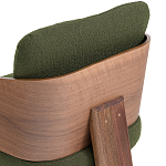 Кресло с каркасом из массива ореха Gallin Chair Green варинант исполнения - 6 | Loft Concept в Барнауле