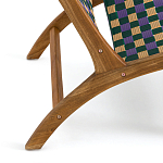 Кресло низкое из массива тика Barbados варинант исполнения - 5 | Loft Concept в Барнауле