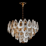 Люстра с многослойными белыми и прозрачными подвесками Character Chandelier варинант исполнения - 1 | Loft Concept в Барнауле