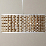 Люстра в форме цилиндра с вставками из деревянных бусин Wooden Beads варинант исполнения - 7 | Loft Concept в Барнауле