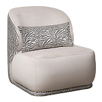 Кресло без подлокотников бежевое с принтом Macrocosm варинант исполнения - 1 | Loft Concept в Барнауле