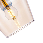 Подвесной светильник со стеклянным плафоном в форме бокала янтарного цвета Prestige варинант исполнения - 4 | Loft Concept в Барнауле