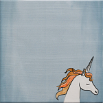 Плитка с узором Девочка единорог варинант исполнения - 5 | Loft Concept в Барнауле