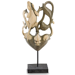 Маска ручной работы деревянная резная Lizard Mask варинант исполнения - 1 | Loft Concept в Барнауле