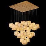 Люстра подвесная с квадратными плафонами из натурального камня Glowing Spheres варинант исполнения - 5 | Loft Concept в Барнауле