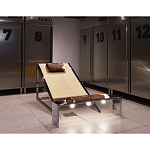 Дизайнерское кресло на металлическом каркасе с подставкой для ног Poltronova Mies Armchair варинант исполнения - 13 | Loft Concept в Барнауле