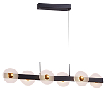 Линейный подвесной светильник с круглыми плафонами и золотистыми акцентами Aurelia Circles варинант исполнения - 2 | Loft Concept в Барнауле