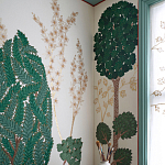 Обои ручная роспись Mughal Trees Original colourway on linen варинант исполнения - 2 | Loft Concept в Барнауле