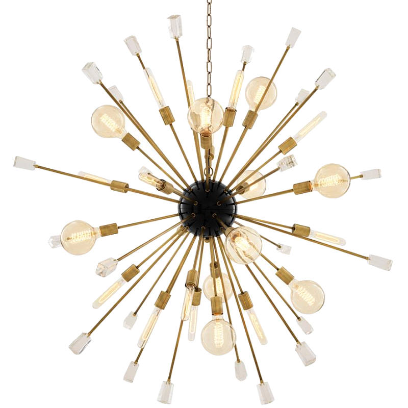 Люстра Chandelier Tivoli L Brass Латунь Черный Прозрачный (Transparent) Люстра Chandelier Tivoli L Brass Латунь Черный Прозрачный (Transparent) в Барнауле | Loft Concept