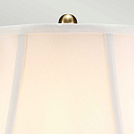 Настольная лампа с фарфоровым основанием с декоративным орнаментом и белым абажуром на темной круглой подставке Elstead Lighting варинант исполнения - 7 | Loft Concept в Барнауле