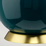 Настольная лампа с коническим дымчато-зелёным абажуром из искусственного шёлка Quintiesse варинант исполнения - 6 | Loft Concept в Барнауле