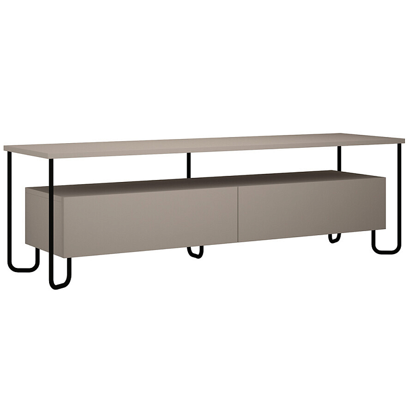 ТВ-тумба Lee Beige TV Stand Бежевый Черный ТВ-тумба Lee Beige TV Stand Бежевый Черный в Барнауле | Loft Concept
