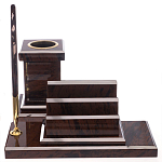 Настольный письменный набор из природного камня обсидиана Team leader варинант исполнения - 4 | Loft Concept в Барнауле