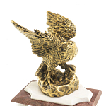 Часы настольные из натурального камня с декором в виде орла Eagle Stone Clock варинант исполнения - 3 | Loft Concept в Барнауле