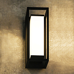 Уличный настенный светильник прямоугольный с чёрной рамкой Высота 35 см Geometric Glow варинант исполнения - 2 | Loft Concept в Барнауле