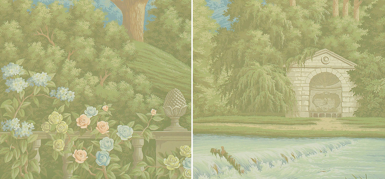 Обои ручная роспись English Landscape Pastel on scenic paper Обои ручная роспись English Landscape Pastel on scenic paper - Loft-Concept в Барнауле
