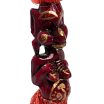 Деревянная декоративная статуэтка Asmat Red Straw Headdress Statuette Red варинант исполнения - 3 | Loft Concept в Барнауле